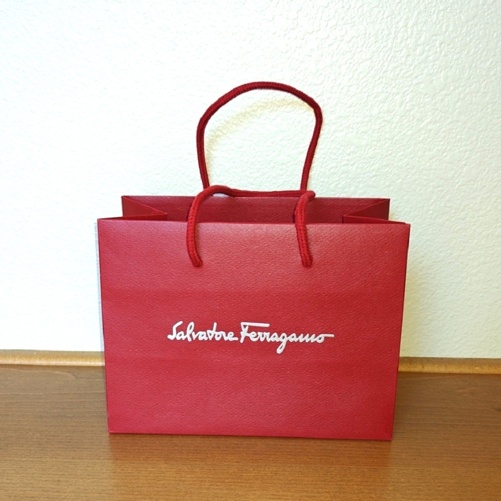 Salvatore Ferragamo Red Shopping Bag